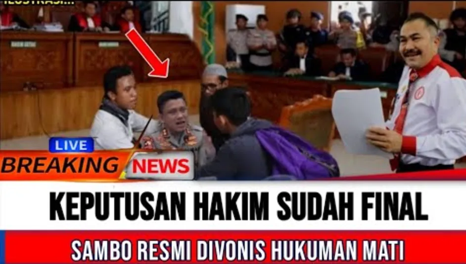 Beredar sebuah video yang mengklaim Ferdy Sambo dihukum mati dan menangis di tengah persidangan dan Kamaruddin Simanjuntak yang tersenyum.