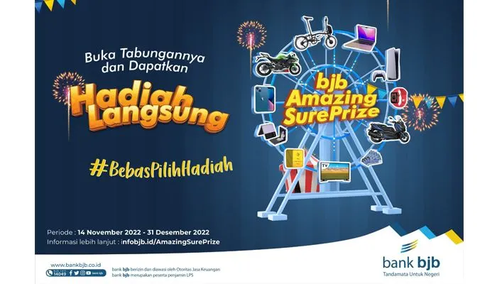 Akhir Tahun Nabung di bank bjb, Banyak Pilihan Hadiah Langsung