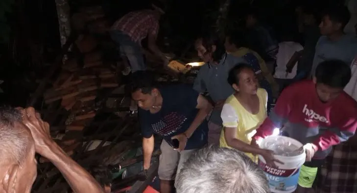 Rumah warga Kebumen, Jateng yang rusak akibat gempa bumi di Yogyakarta.