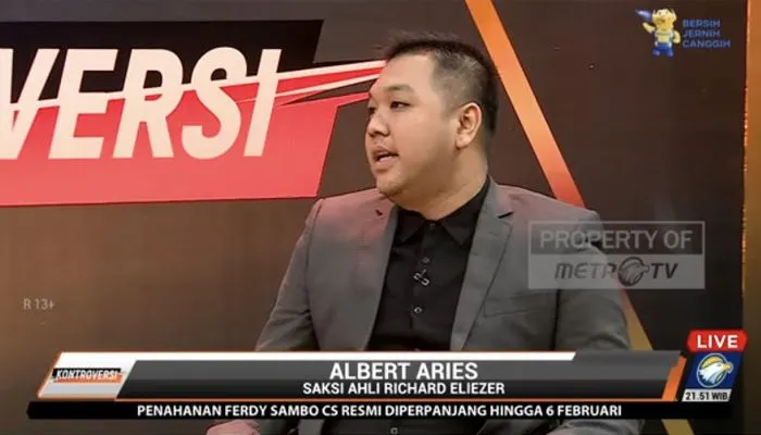 Beda Pandangan, Begini Debat Albert Aries dengan Seniornya Untuk Bela Bharada E, Warganet: Sangat Santun