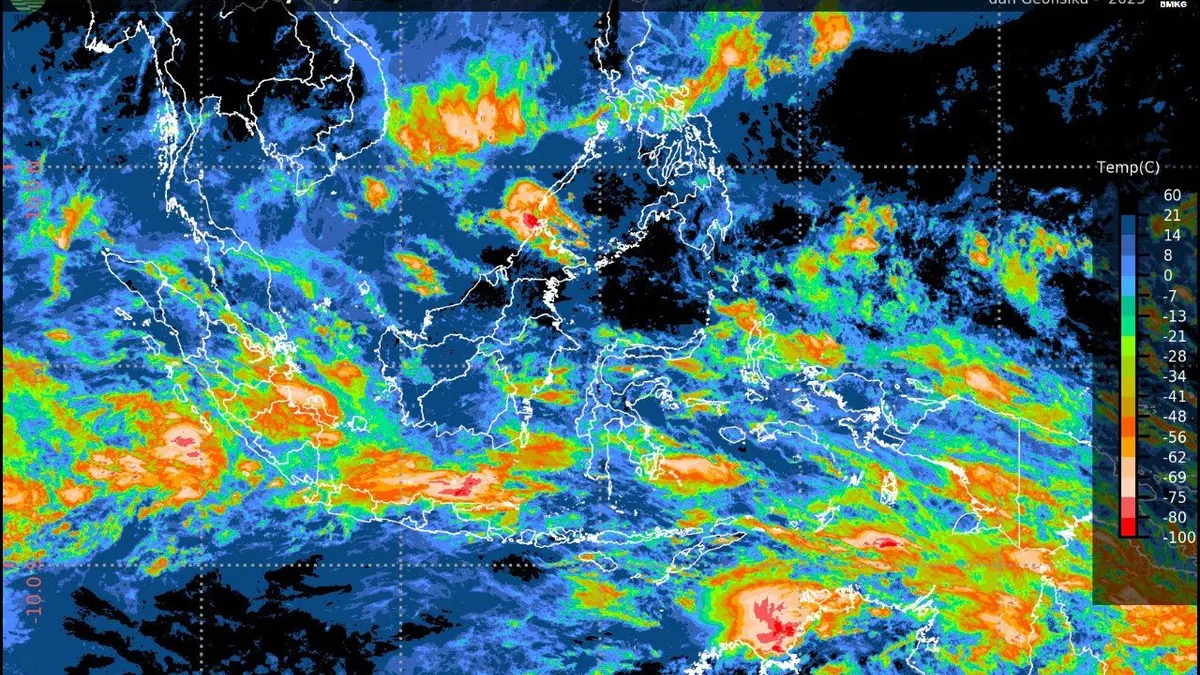 Jelang Imlek, BMKG telah merilis informasi tentang potensi cuaca yang akan terjadi di wilayah Jabodetabek dalam jangka waktu 19-25 Januari 2023.