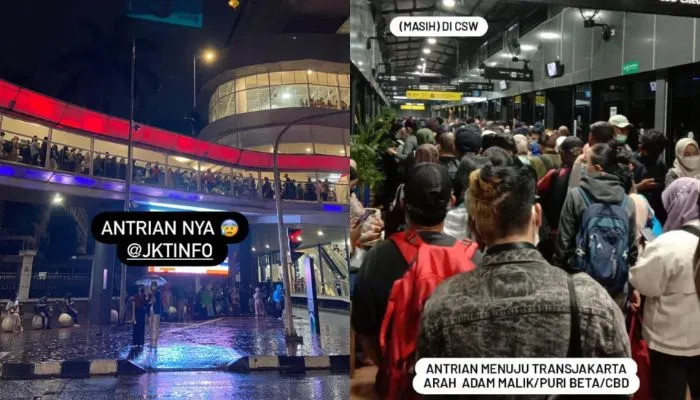 Jakarta Diguyur Hujan Sejak Siang, Halte Transjakarta Hingga Stasiun Kereta Padat  