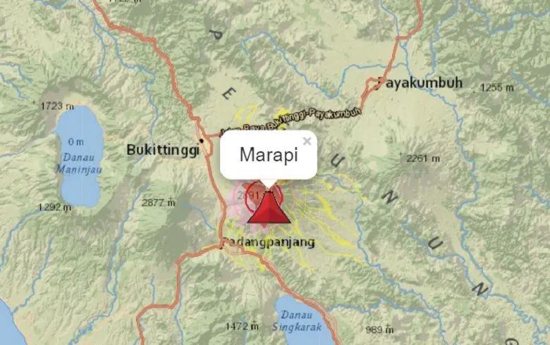 Erupsi Gunung Marapi Sumatera Barat Kian Meningkat, 173 Ribu Jiwa di Kabupaten Agam Terancam