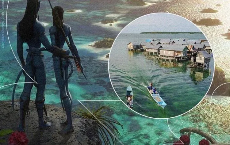 James Cameron sebagai sutradara film Avatar: The Way of Water mengatakan bahwa aktivitas Suku Bajo yang andal mengeksplorasi laut sebagai inspirasi Klan Metkayina di dalam filmnya.
