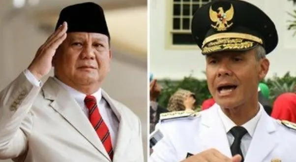 Prabowo Subianto dan Ganjar Pranowo