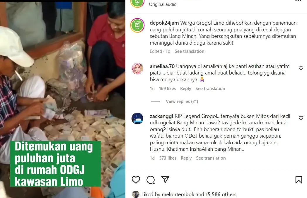 Viral ODGJ Meninggal di SPBU Depok, Tinggalkan Warisan Ratusan Juta Rupiah