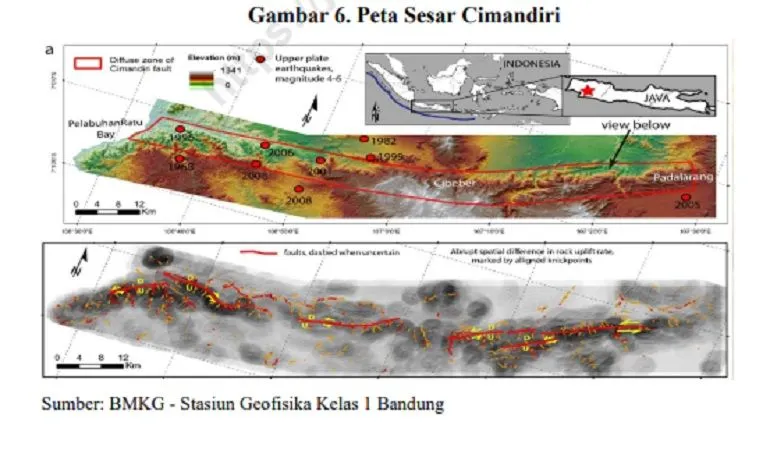 Mengenal Sesar Cimandiri: Sesar Aktif dengan Panjang Zona Hingga 100 KM di Jawa Barat, Terdiri dari 6 Segmen! 
