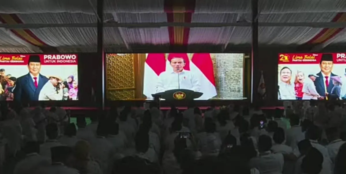 Presiden Joko Widodo atau lebih dikenal dengan sebutan Jokowi, mengucapkan selamat ulang tahun kepada Partai Gerindra yang ke-15.