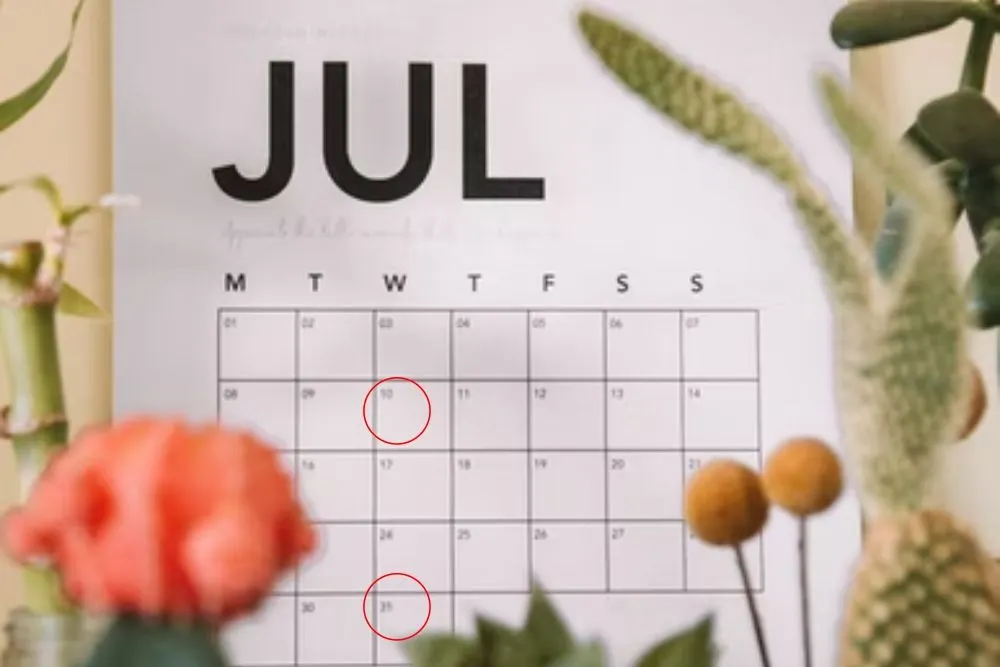 Ilustrasi Kalender Juli 2023