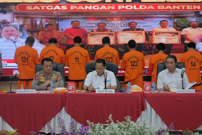 GEGER! Kasus Pengoplosan Beras Bulog, Satgas Pangan Polda Banten Berhasil Bekuk 7 Orang Tersangka