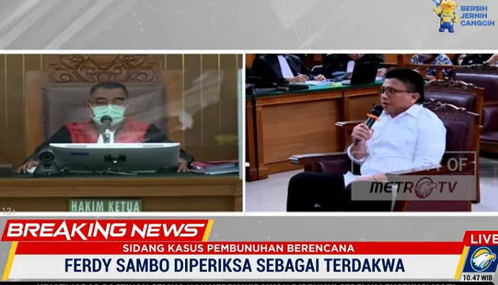 Cermat, Penasihat Hukum Ferdy Sambo Interupsi Hakim Ketua Perihal Perintah FS kepada Richard