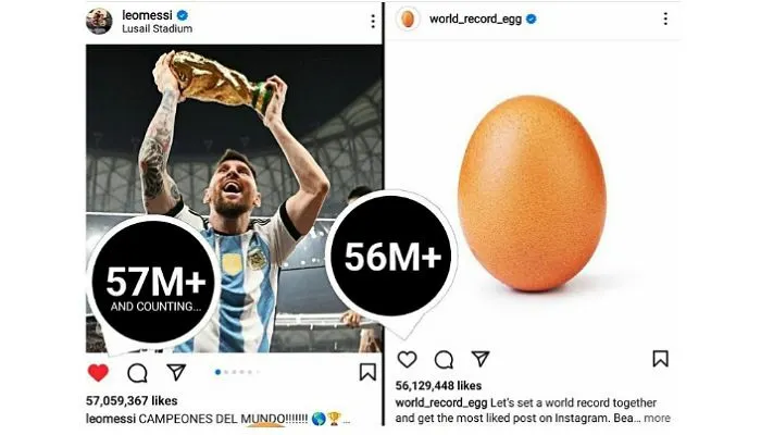 Foto Messi Pegang Trofi Piala Dunia Cetak Rekor Like Terbanyak di Instagram