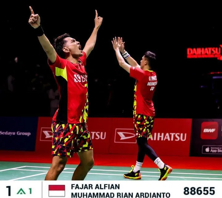 Tutup Tahun 2022, Fajar Alfian dan Rian Ardianto Jadi Pasangan Ganda Putra Nomor 1 Dunia, Ungkap Harapan 2023