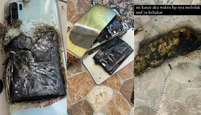 Viral Kasur Terbakar Karena HP Meledak Saat Dicas, Perempuan Ini Beri Pesan Menohok