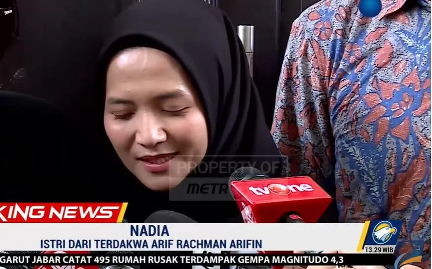 Nadia, istri dari Arif Rachman membongkar niat suaminya selama bekerja termasuk saat jadi anak buah Ferdy Sambo.