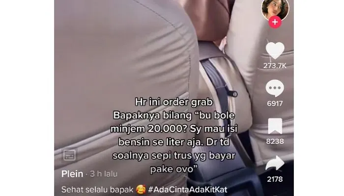 Haru! Tangis Sopir Online Pecah Saat Meminta Uang 20Ribu untuk Isi BBM, Ternyata Respon Penumpangnya Begini...