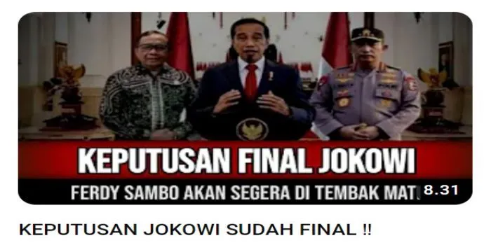 Keputusan Final Jokowi dalam Kasus Pembunuhan Brigadir J, Ferdy Sambo Akan Ditembak Mati, Benarkah?