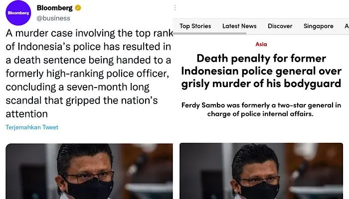 Media Asing Ramai Beritakan Vonis Ferdy Sambo: Mantan Polisi Dapat Hukuman Mati Atas Pembunuhan Pengawalnya!