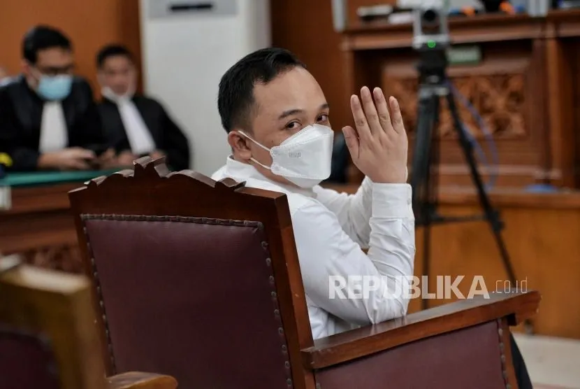 Terdakwa Ricky Rizal saat menjalani sidang pembacaan vonis dalam kasus dugaan pembunuhan berencana terhadap Brigadir Yosua di Pengadilan Negeri Jakarta Selatan, Selasa (14/2/2023)