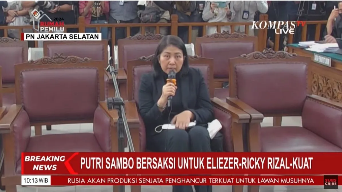 Putri Candrawathi vs Richard Eliezer Soal Wanita Misterius dan Tenteng Senjata Keliling Kemang