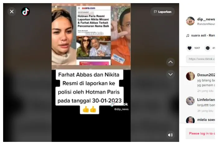 Beredar Kabar Hotman Paris Laporkan Nikita Mirzani dan Farhat Abbas ke Polisi, Benarkah? Cek Faktanya di Sini!