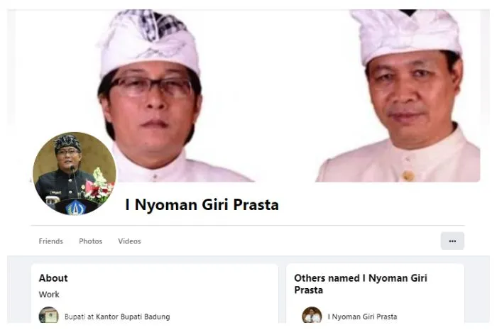 Heboh akun Facebook dengan nama Bupati Badung I Nyoman Giri Prasta itu mengirim pesan melalui messenger kepada ASN.
