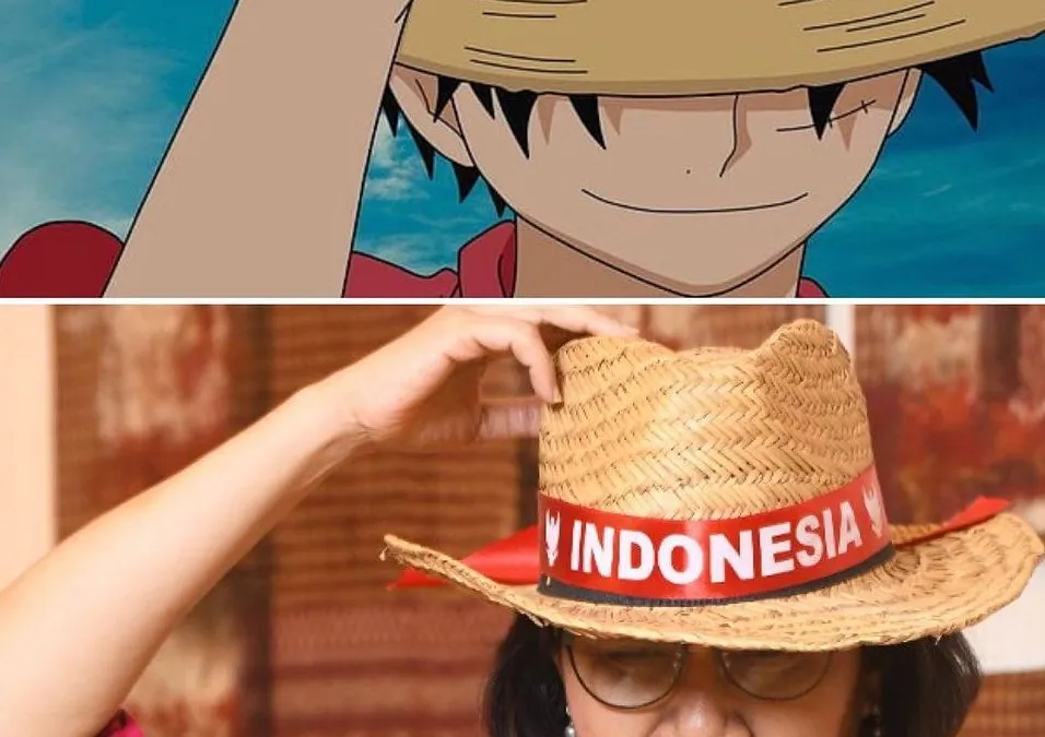 Sri Mullyani Cosplay Jadi luffy