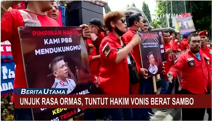 Minta Vonis Hukuman Maksimal Bagi Ferdy Sambo, Ormas Gelar Unjuk Rasa di Depan PN Jakarta Selatan