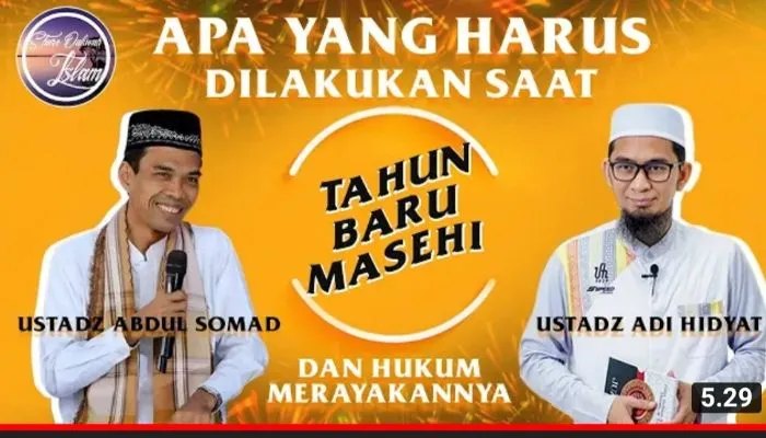 Bolehkah Umat Islam Merayakan Tahun Baru? Begini Hukumnya Menurut Ustadz Abdul Somad dan Ustadz Adi Hidayat