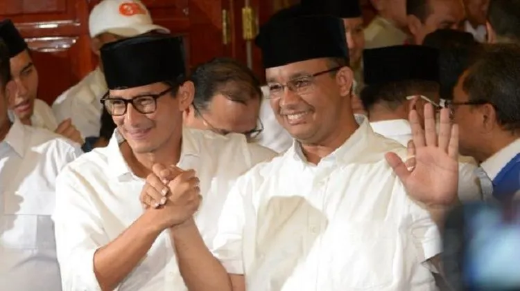 Sandiaga Uno dan Anies Baswedan kala duet  menghadapi Pilkada DKI Jakarta 2017 lalu