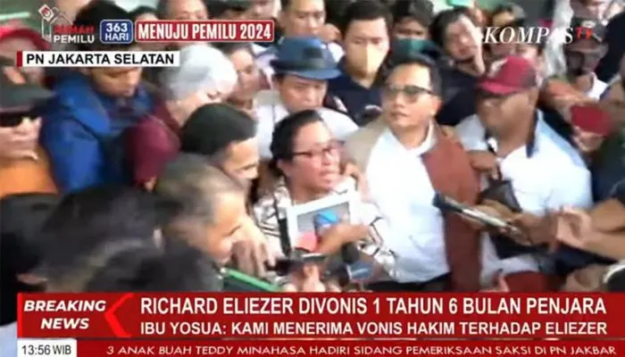 Rosti Simanjuntak Beri Pesan Pada Bharada E Usai Pembacaan Vonis: Kami Maafkan Agar Anakku Damai