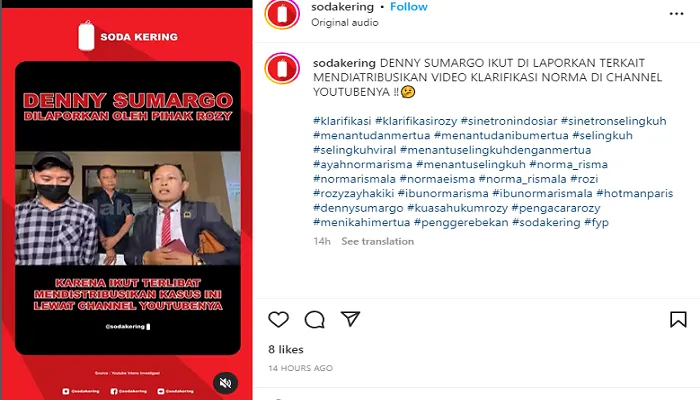 Waduh! Denny Sumargo Ikut Dilaporkan Rozy Zay ke Polisi atas Podcast-nya bersama Norma Risma
