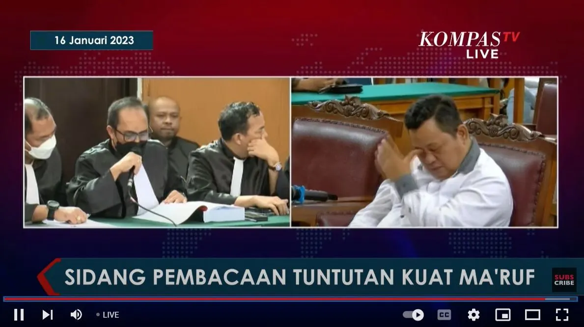 Jaksa Tuntut 8 Tahun Penjara, Kuat Ma’ruf Menangis