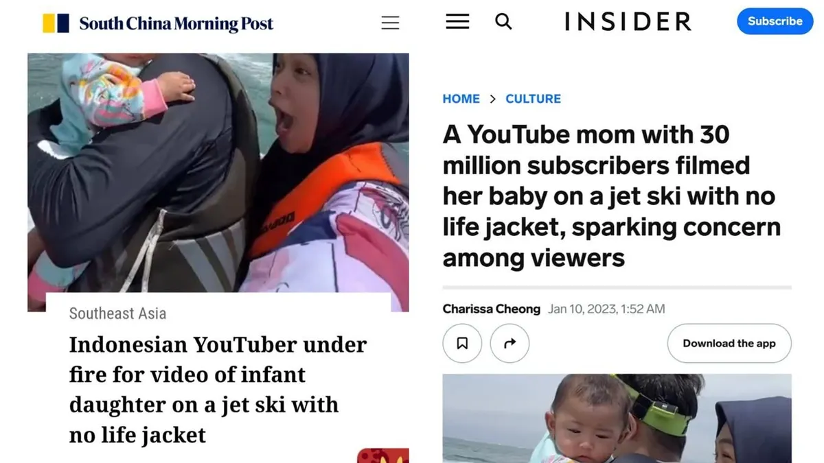 Nekat Bawa Anak Naik Jet Ski, Aksi Ria Ricis Disorot Media Asing