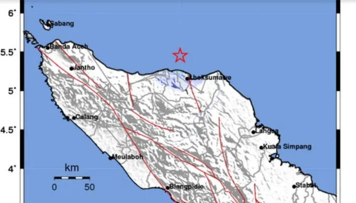 Gempa Bumi M4,0 Guncang Lhokseumawe Aceh Akibat Aktivitas Sesar