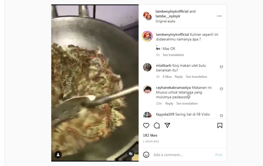 Viral Tumis Ulat Bulu di Media Sosial, Warganet Sampai Merinding: Lihat Sebanyak Itu Saja Sudah Panas Dingin!