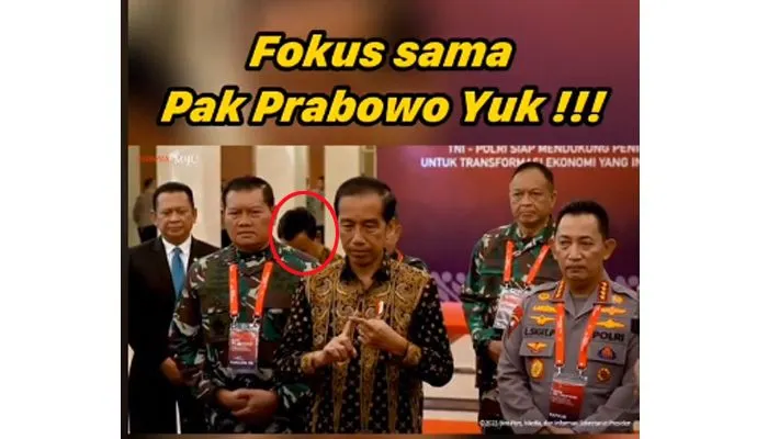 Dikira main hp, Prabowo Subianto ternyata mencatat apa yang disampaikan Jokowi di hadapan awak media, videonya viral. 