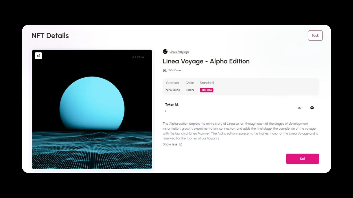 Cara Cek NFT Linea Voyage di Discover ConsenSys, Gratis Tak Perlu Gas Fee ETH