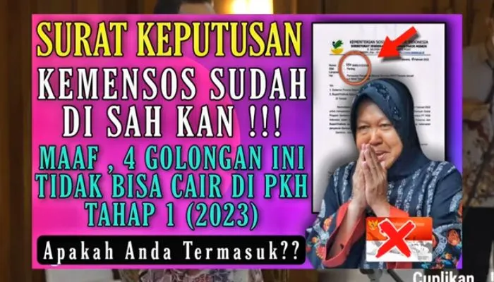 Kabar Buruk! Sudah Disahkan Kemensos, 4 Golongan Ini Tak Bisa Cairkan PKH Tahap 1 Tahun 2023, Kamu Termasuk?