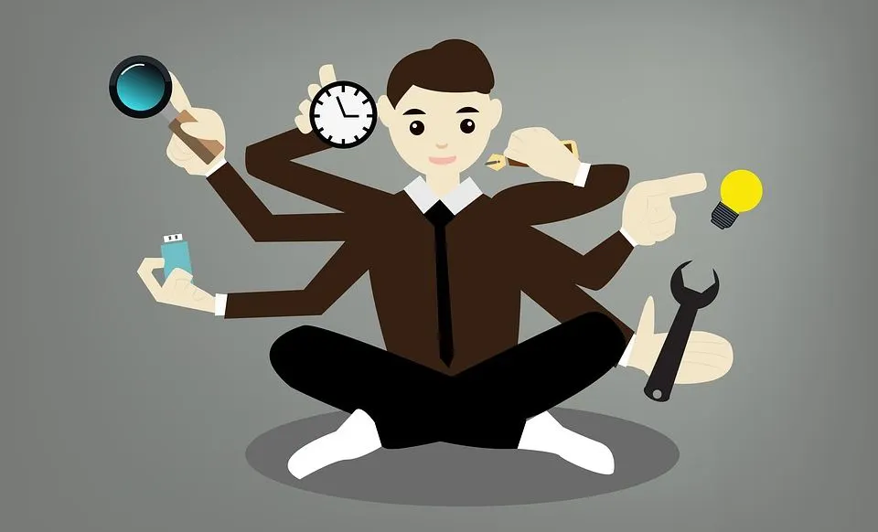 Ilustrasi tanda yang menunjukkan seseorang memiliki kemampuan multitasking yang luar biasa.