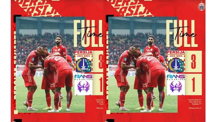 Persija Kembali ke Puncak Klasmen Usai Tumbangkan RANS Nusantara FC