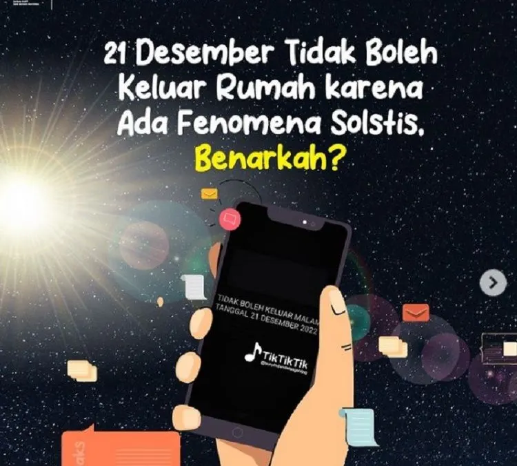 Beredar rumor tentang fenomena solstis di media sosial yang mengimbau orang tidak keluar rumah pada 21 Desember