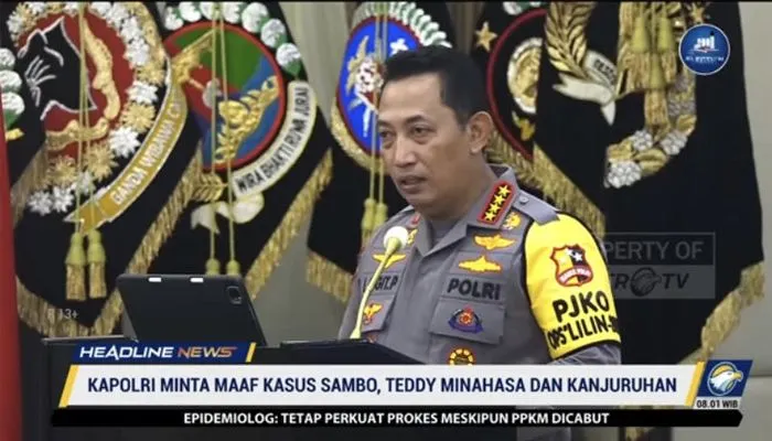 Singgung Kasus Ferdy Sambo hingga Teddy Minahasa yang Coreng Citra Kepolisian, Kapolri Listyo Sigit Minta Maaf