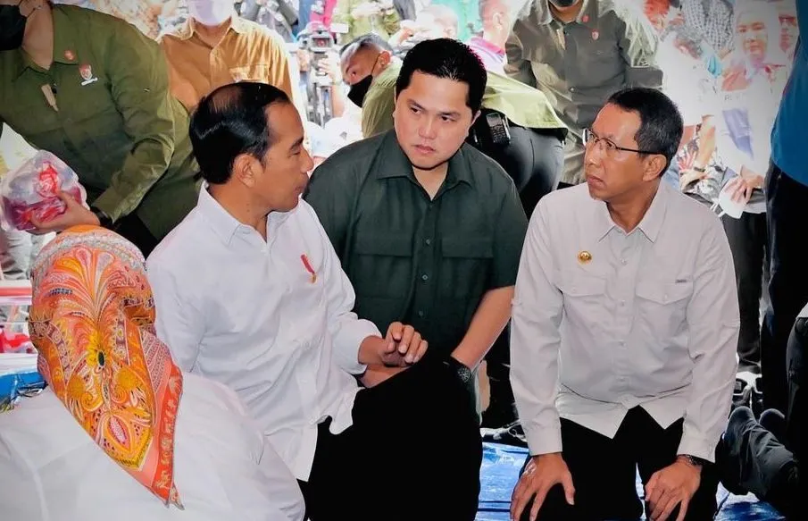 Erick Thohir dengan Presiden Jokowi