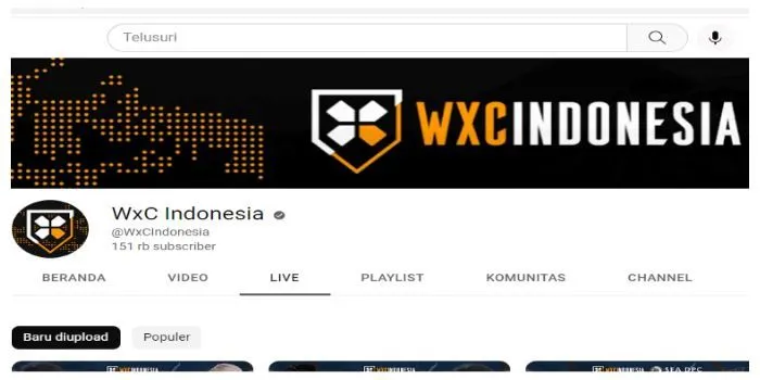 Channel YouTube WxC Indonesia Menghadapi Masalah