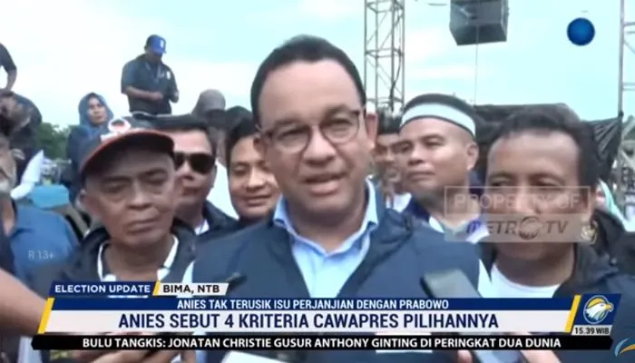 Anies Baswedan Ungkap 4 Kriteria Bakal Calon Wakil Presiden Pendampingnya di 2024: Tentunya Bisa Mendukung...