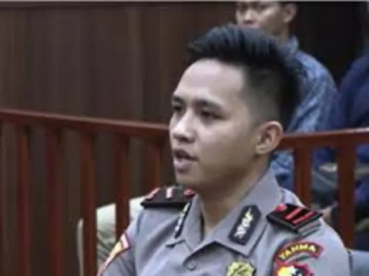 Bharada Richard Eliezer Pudihang Lumiu saat hadir sidang KKE Polri