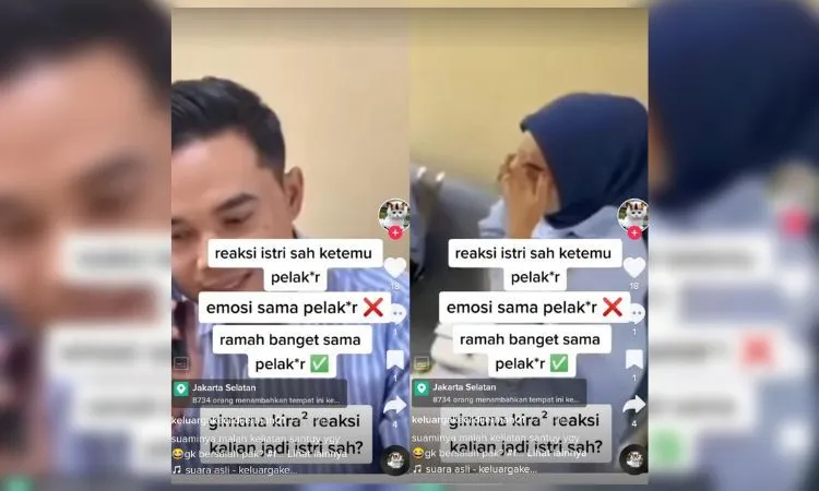 Netizen menyoroti reaksi dari sang istri usai mengetahui sang suami selingkuh.