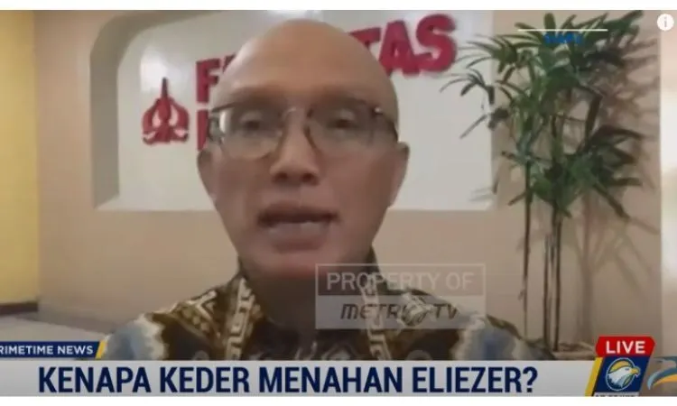 Pakar hukum pidana, Asep Iwan Iriawan memberikan tanggapan terhadap kembalinya Richard Eliezer atau Bharada E ke Rutan Bareskrim Polri.