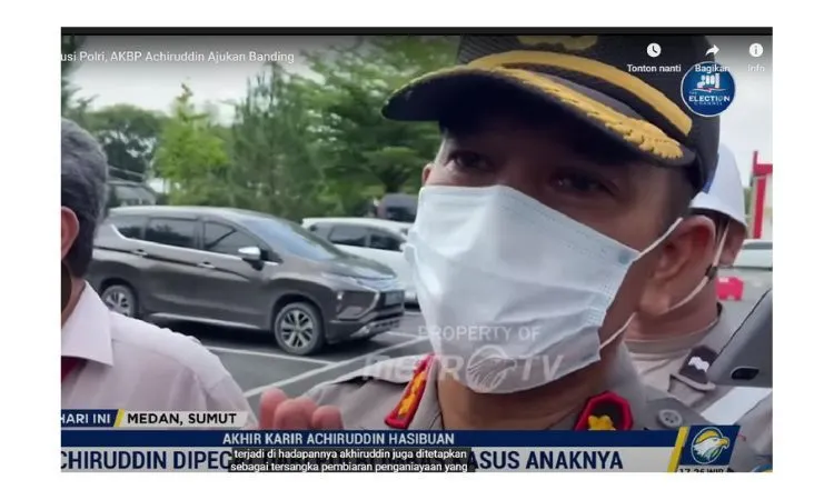 AKBP Achiruddin Hasibuan memberi komentar atas dicopotnya dari Kepolisian Sumatera Barat atas kasus yang melibatkan sang anak atas penganiayaan.